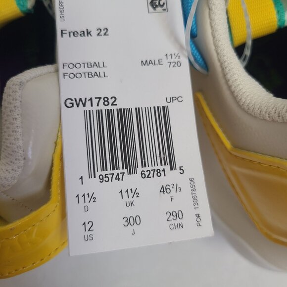 NEW Adidas Freak 22 The Simpsons Krusty The Clown Football Cleats GW1782 Size 12 main image 4